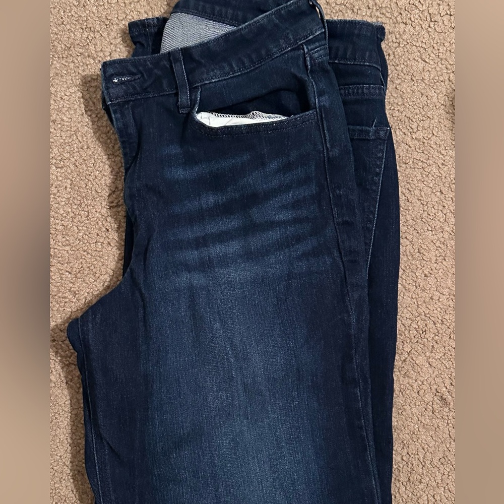 Old Navy women’s Deep Indigo wide leg Jeans